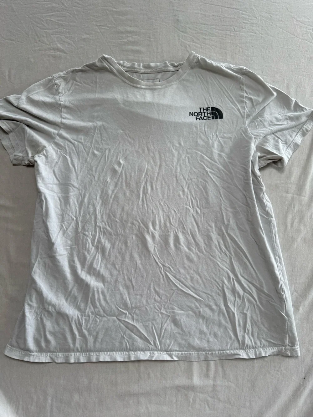 The North Face White Crew T-Shirt with Black Logo